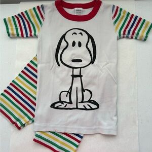 Hanna Andersson Snoopy Summer Pajamas, Size 8